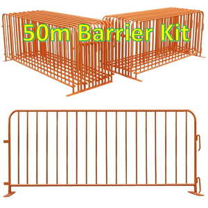 Barriers: 50m NZTA Approved Pedestrian Barrier Kit (Orange)
