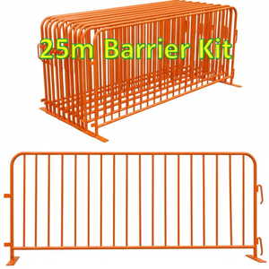 25m NZTA Approved Pedestrian Barrier Kit (Orange)