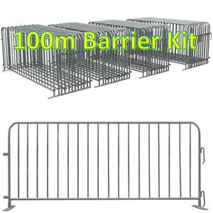 100m NZTA Approved Pedestrian Barrier Kit (Galv)