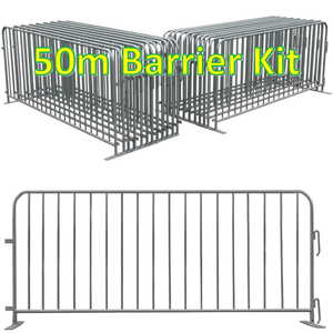 50m NZTA Approved Pedestrian Barrier Kit (Galv)