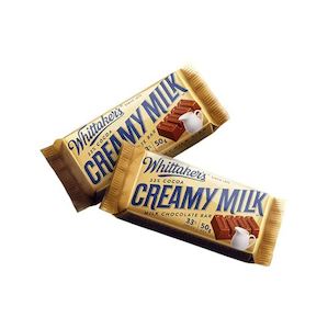 Food And Beverage: Whittakers Chocolate Bar Creamy Milk Slab 50g