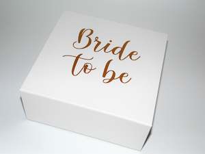 Gift Boxes: Mini-Large 'Bride To Be' Custom Deluxe Gift Box (Add 3-10 items approx.)