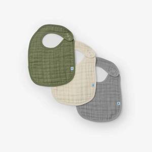Baby Teethers And Blankets: Muslin Classic Bib 3 pack - Fern