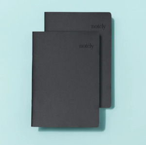Notebooks: Notely Cup Notes – Noir – A5 Notebook Lined (Set of 2) 64 pages