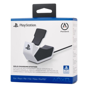 PowerA Solo Charging Station for PS5 DualSense & Edge Wireless Controllers (White/Black)