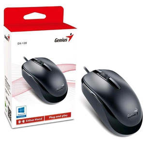 Genius DX-120 USB Wired Scroll Wheel Mouse (Calm Black)