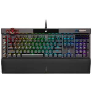 Keyboards Mice: Corsair K100 RGB Optical-Mechanical Gaming Keyboard Backlit RGB LED Corsair OPX Rapidfire PBT Keycaps (Black)