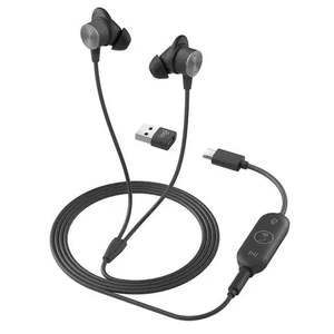 Pc Accessories: Logitech Zone Wired In-Ear Headphones Earbuds - Microsoft Teams Certified (Black)