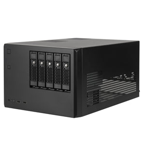 Pc Cases: SilverStone CS351 mATX Black Storage Desktop with 5 Hotswap Bays
