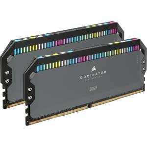 Ram Memory: Corsair Dominator Platinum RGB 32GB (2x16GB) DDR5 DIMM CL36 Desktop RAM (Grey)