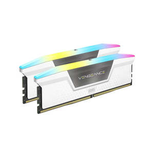 Corsair Vengeance RGB 32GB (2x16GB) DDR5 Desktop RAM Kit (White)