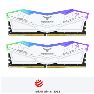 TeamGroup T-Force Delta RGB 32GB (2x16GB) 5600Mhz DDR Desktop Memory Heatsink (White)
