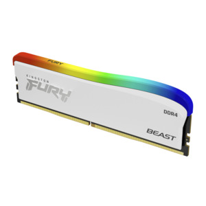 Kington 32GB 3200MT/s DDR4 CL16 DIMM (2x16GB) Fury Beast RGB (White)