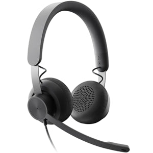 Logitech Zone Wired On-Ear Headset 981-001097 - Microsoft Teams Certified (Black)