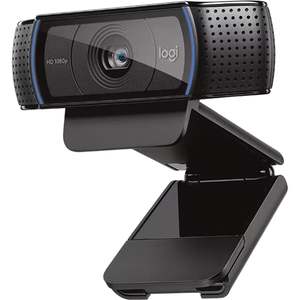 Logitech HD Pro C920 Full HD 1080p 3MP Webcam with Built-In Mic (Black)