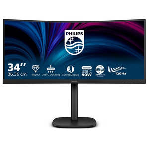 Hot Deals: Philips 34B2U3600C/75 34" Curved | UWQHD 3440 x 1440 | 21:9 | 4ms | 120Hz VA | Ultrawide Business Monitor
