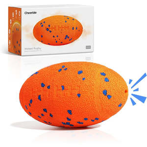 New Arrivals: Cheerble Wicked Rugby Ball Interactive Dog Ball Smart Dog Toy (Bright Orange)