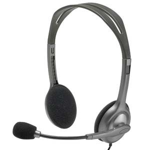 Microphones: Logitech H110 Wired Stereo Headset with Noise-Cancelling Microphone