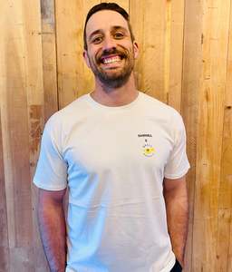 Merch: Sawmill x Brave Brewing Co tee