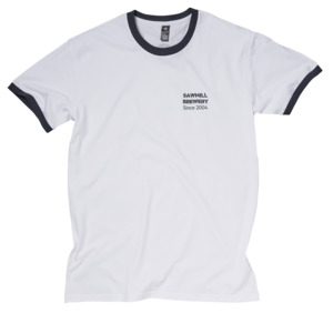 Merch: Sawmill Ringer tee | White/Navy