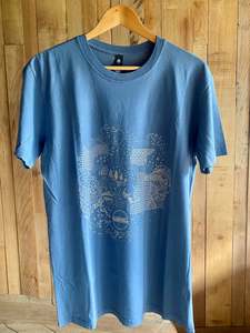 Merch: Sawmill tee | Faded Blue