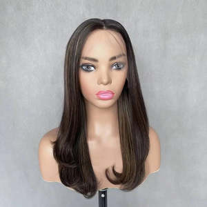 Lace Front Wigs: Buffy brown highlight 18inch