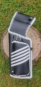 Arrow Rests And Sights: Supreme quality grain leather quiver with white braid