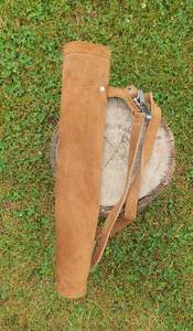 Traditional Leather Quiver Sale: Suede Back & Side Tube Quiver