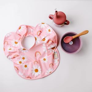 baby: Saylor Mae Sleeveless Waterproof Bibs - Daisy Bow