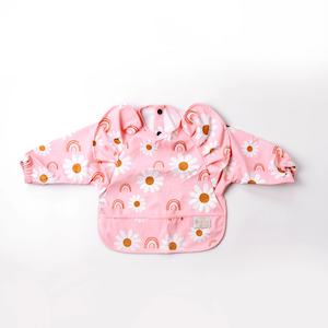 Bibs: Saylor Mae Long Sleeve Waterproof Bibs - Daisy Bow
