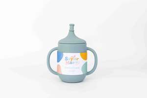 product: Saylor Mae Silicone Smoothie Cup - Quail Blue