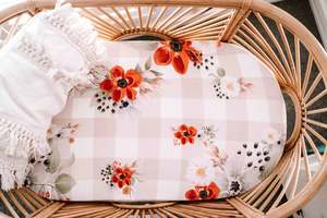Saylor Mae Fitted Bassinet Sheets / Change Mat Cover  - Scarlett