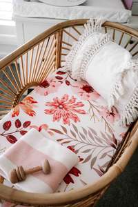 Saylor Mae Fitted Bassinet Sheets / Change Mat Cover  - Sienna