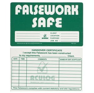 Products: Falsework Safe (5G1)