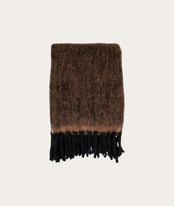 Throws: Carmel Throw, wool mix, brown