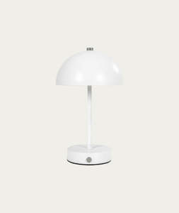 Lighting: Holt Table Lamp, rechargeable, metal, white/steel