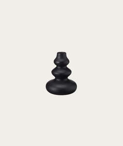 Candle Holders: Abha Candlestick Holder - Small, Black