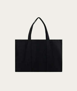 Bags: Hilo Canvas Tote Bag  - Black, Maxi