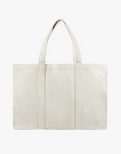 Bags: Hilo Canvas Tote Bag  - Off White, Maxi