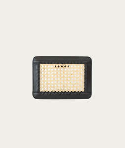 Bags: Plana Clutch Bag - Black/Natural