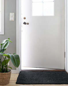 Mats And Rugs: Kerala Doormat - Black, 60 x 90cm