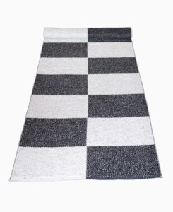 Squares Mat - Black and White Runner