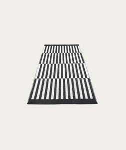 Mats And Rugs: Striped Mat - Black and White Runner