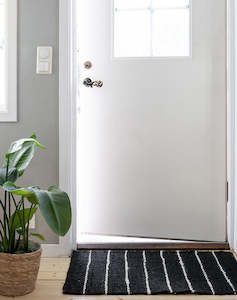 Mats And Rugs: Naktum Doormat - Black/White, 60 x 90cm