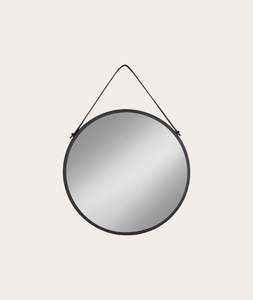 Mirrors: Trapani Round Mirror – Black | 60 cm