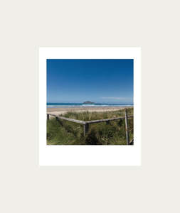 Posters: Waimarama Beach AT HOME Polaroid Artwork - Medium