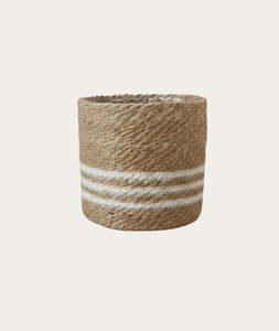 Baskets Storage: Bella Basket - Natural/White, Large