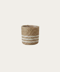 Bella Basket - Natural/White, Small