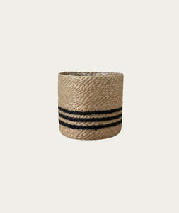 Baskets Storage: Bella Basket - Natural/Black, Medium
