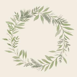 Kitchenware: Paper Napkin - Green Wreath